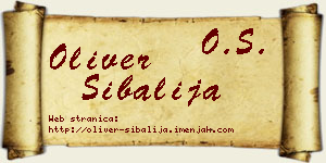 Oliver Šibalija vizit kartica
